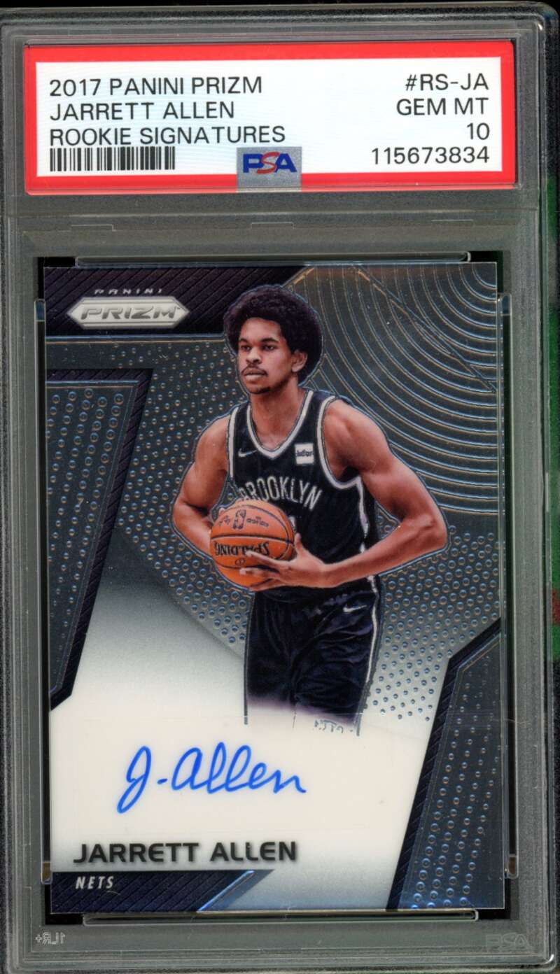 Jarrett Allen Rookie Card 2017-18 Panini Prizm Signatures #RS-JA PSA 10 Image 1