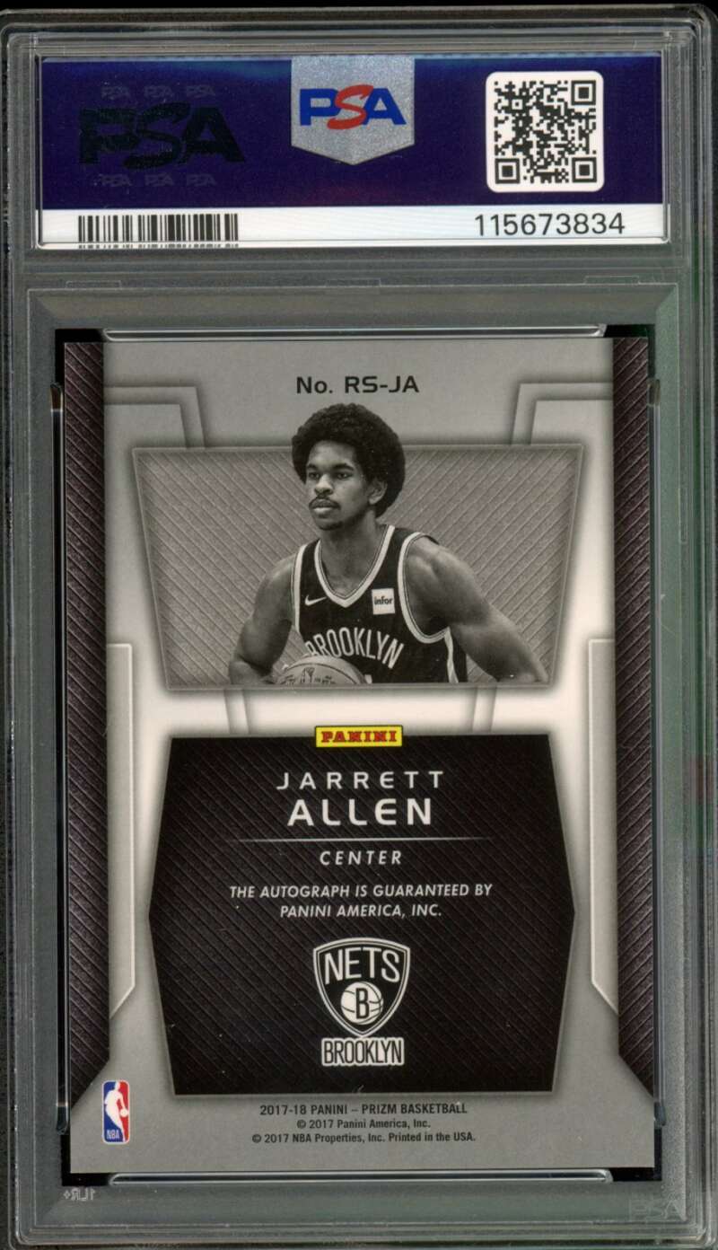 Jarrett Allen Rookie Card 2017-18 Panini Prizm Signatures #RS-JA PSA 10 Image 2