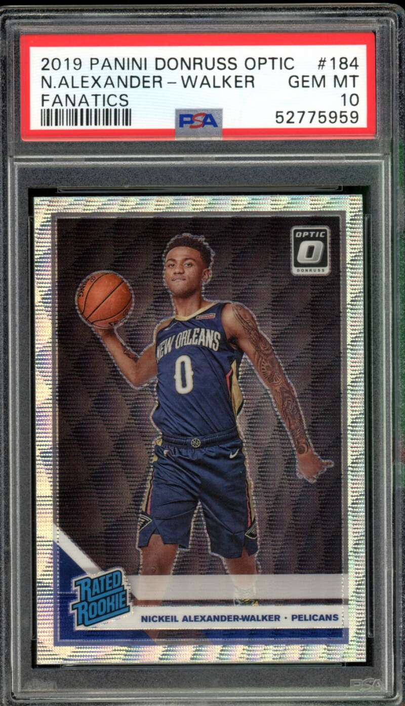 Nickeil Alexander-Walker Rookie 2019-20 Panini Donruss Optic Fanatic #184 PSA 10 Image 1