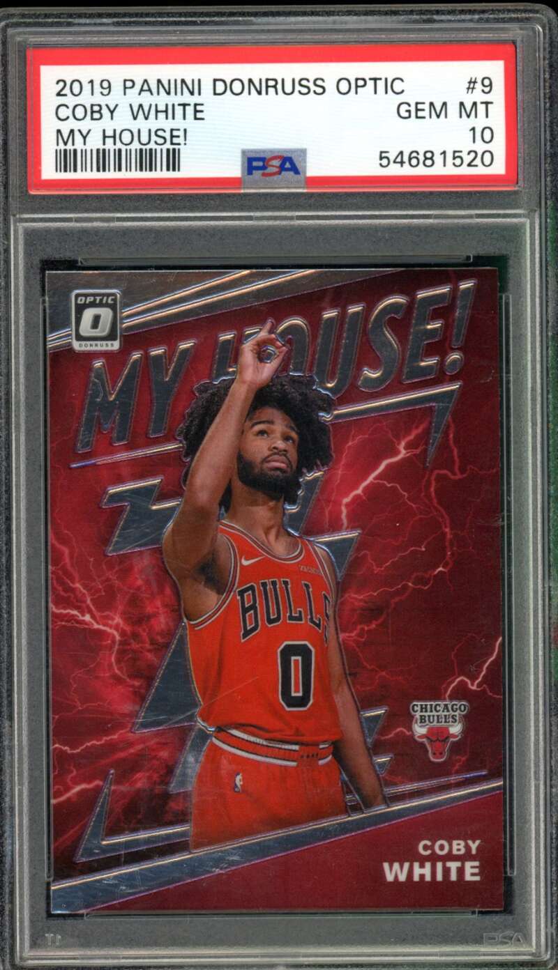 Coby White Rookie Card 2019-20 Panini Donruss Optic #9 PSA 10 Image 1