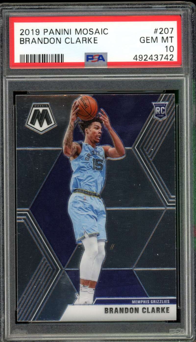 Brandon Clarke Rookie Card 2019-20 Panini Mosaic #207 PSA 10 Image 1