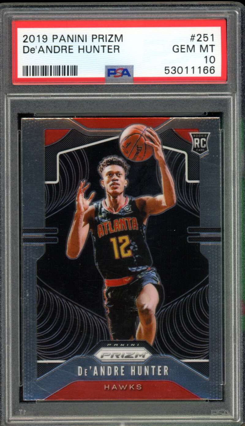 De'Andre Hunter Rookie Card 2019-20 Panini Prizm #251 PSA 10 Image 1