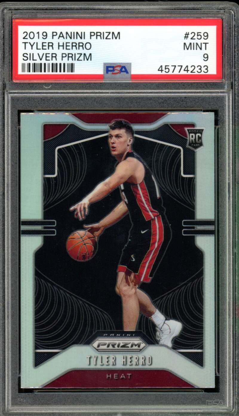 Tyler Herro Rookie Card 2019-20 Panini Silver Prizm #259 PSA 9 Image 1