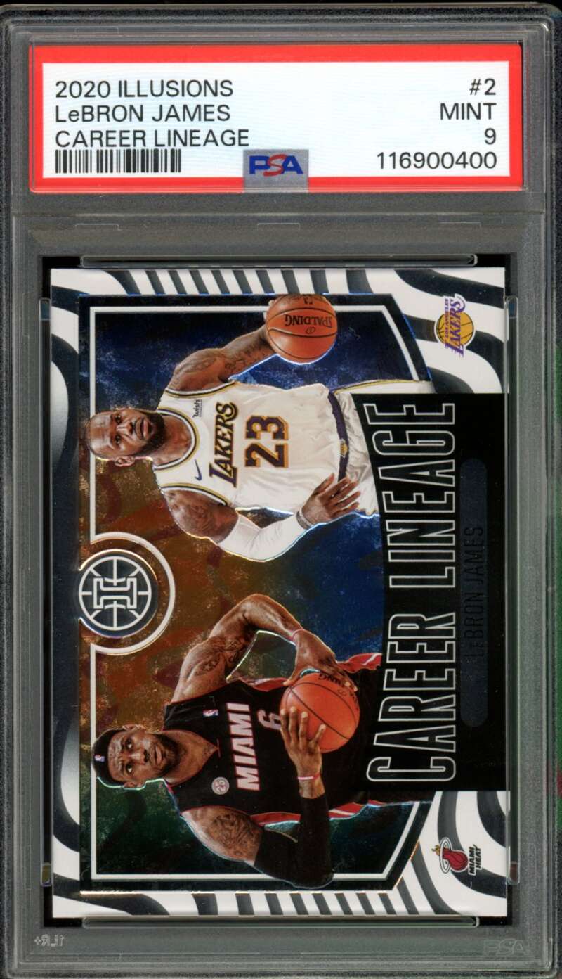 LeBron James Card 2020-21 Illusions Career Lineage #2 PSA 9 Image 1