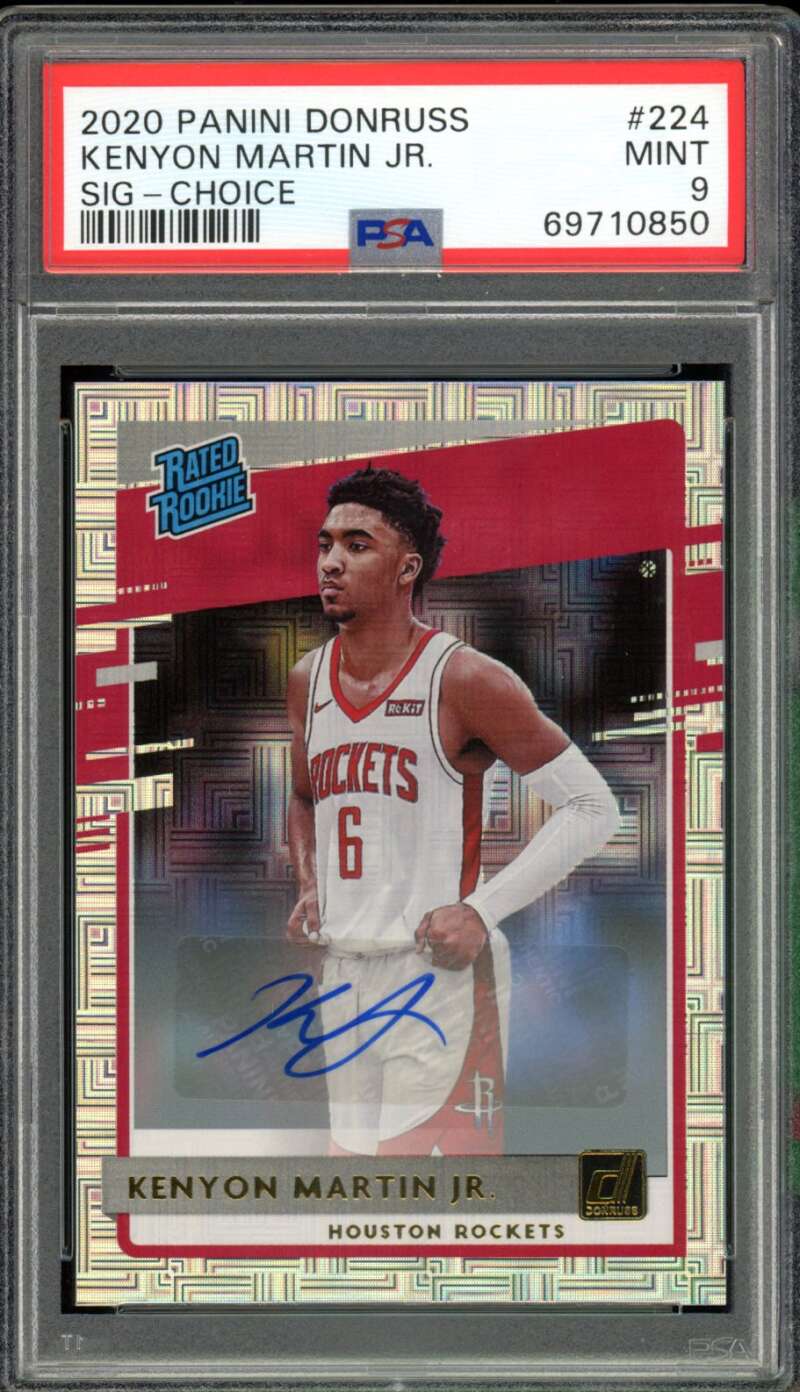 Kenyon Martin Jr. Rookie Card 2020-21 Panini Donruss #224 PSA 9 Image 1