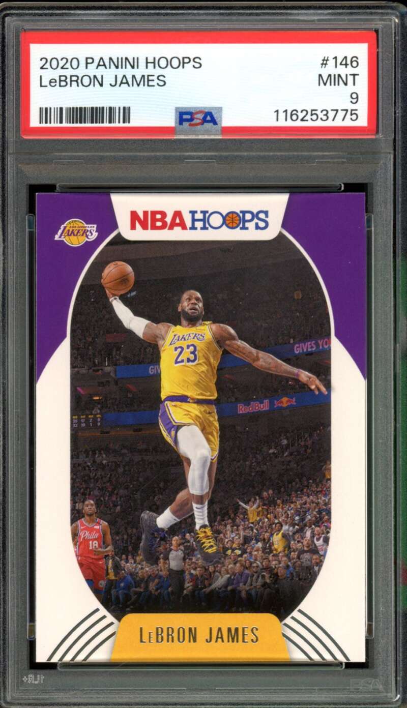 LeBron James Card 2020-21 Panini Hoops #146 PSA 9 Image 1