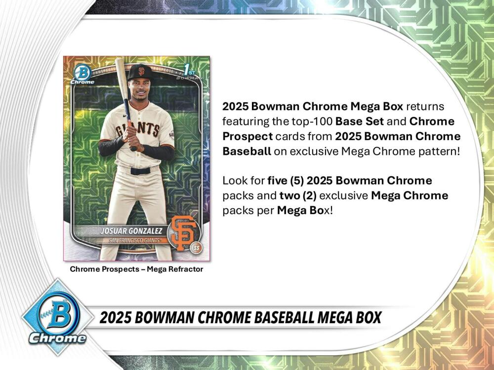 2025 Bowman Chrome Baseball Mega Box Image 3