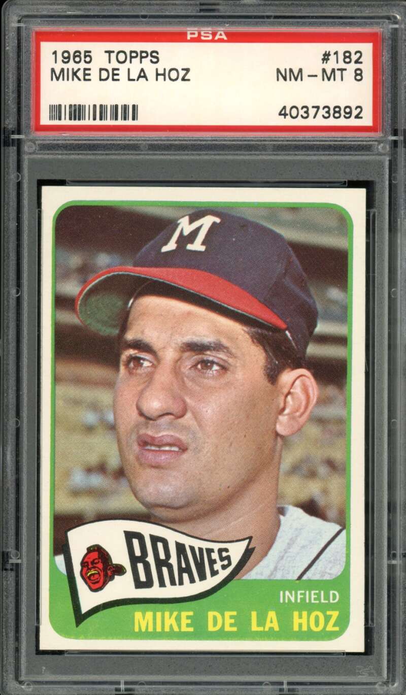 Mike De La Hoz Card 1965 Topps #182 PSA 8 Image 1