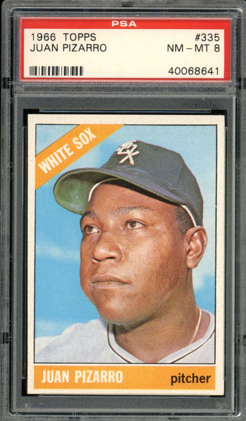 Juan Pizarro Card 1966 Topps #335 PSA 8 Image 1