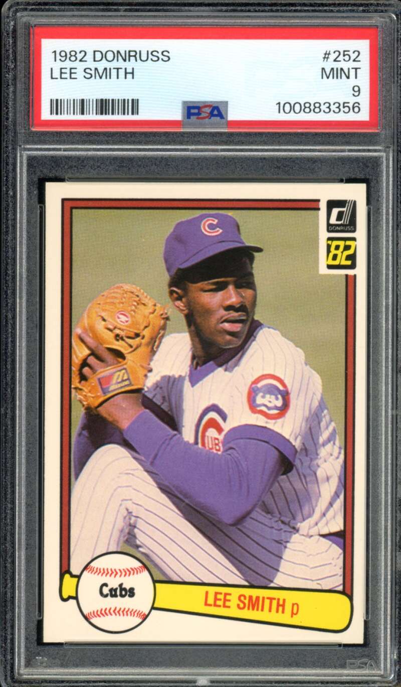 Lee Smith Rookie Card 1982 Donruss #252 PSA 9 Image 1