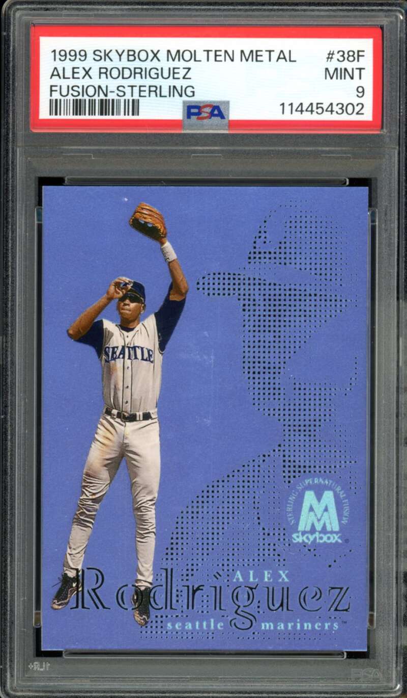 Alex Rodriguez Card 1999 SkyBox Molten Metal Fusion Sterling (pop 5) #38F PSA 9 Image 1