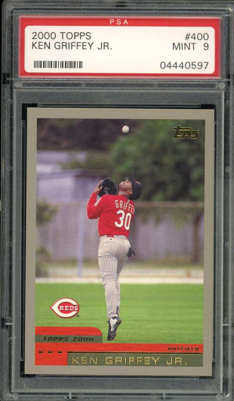 Ken Griffey Jr. Card 2000 Topps #400 PSA 9 (light holder scratches) Image 1