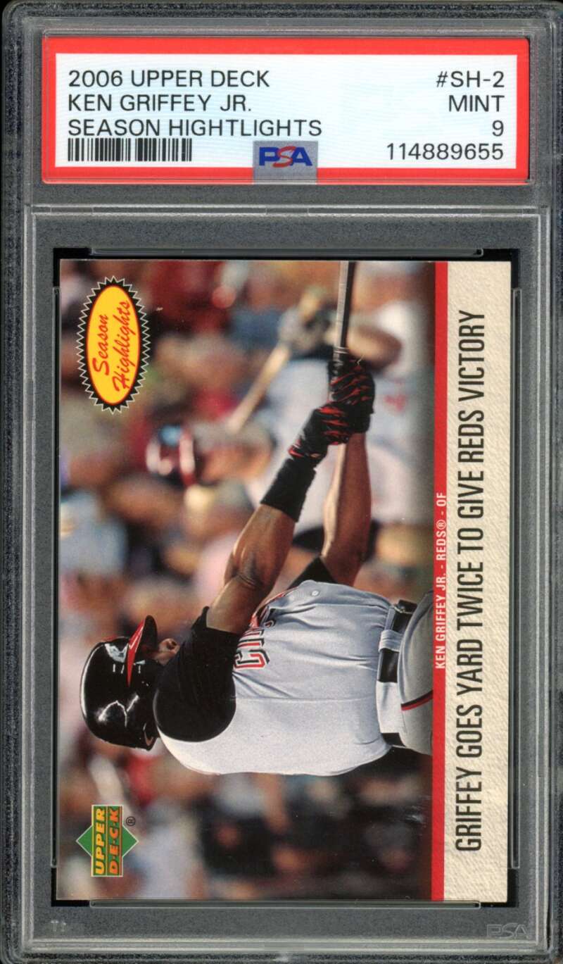 Ken Griffey Jr. Card 2006 Upper Deck Season Highlights (pop 1) #SH-2 PSA 9 Image 1