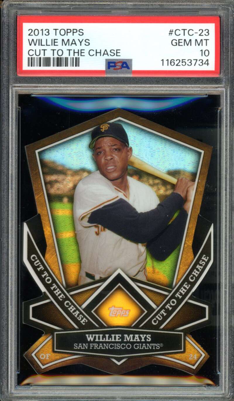 Willie Mays Card 2013 Topps Cut To The Chase #CTC-23 PSA 10 Image 1