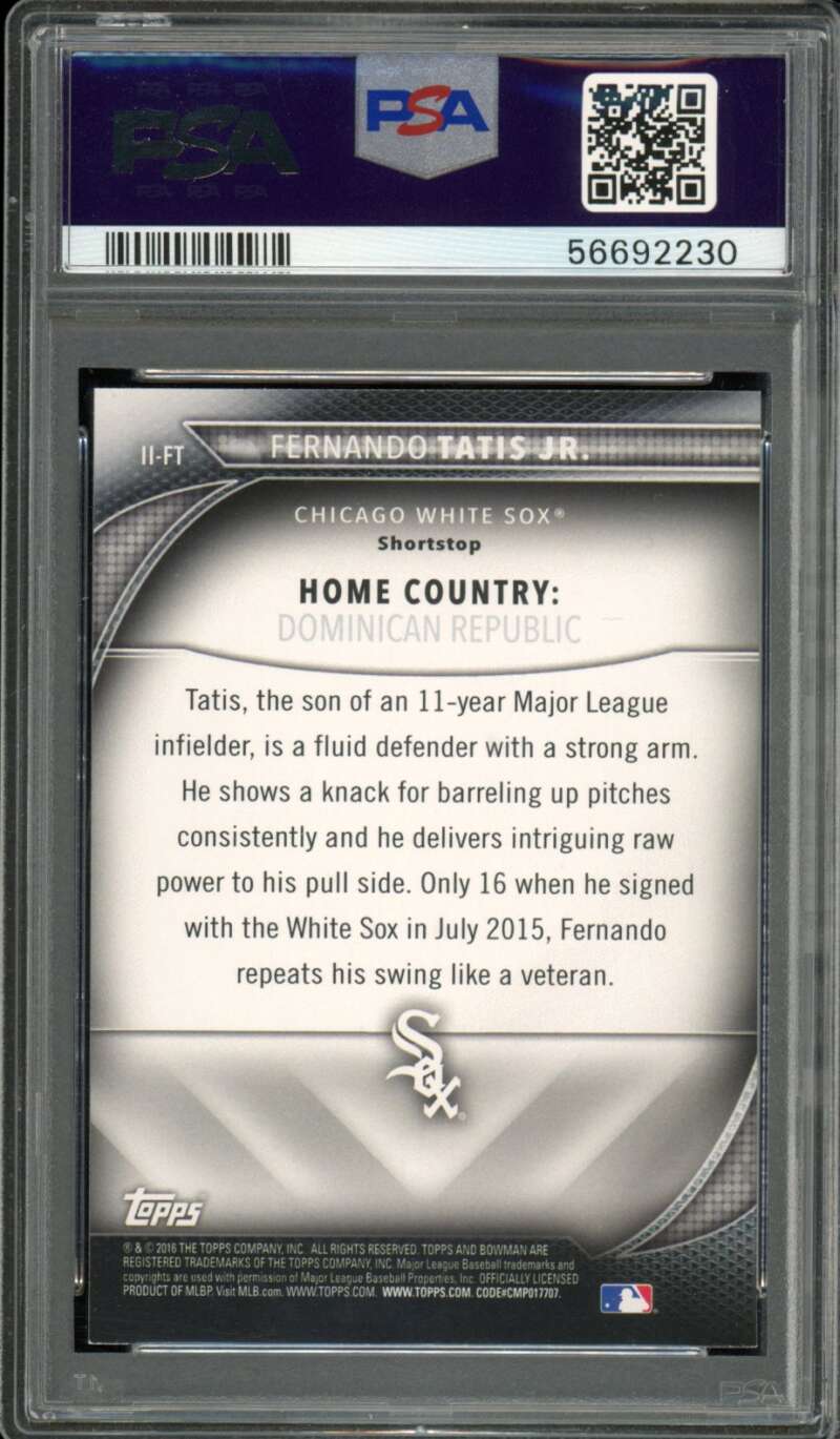 Fernando Tatis Jr. Rookie Card 2016 Bowman International Ink #11 PSA 9 Image 2