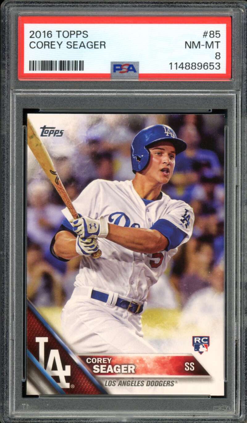 Corey Seager Rookie Card 2016 Topps #85 PSA 8 Image 1
