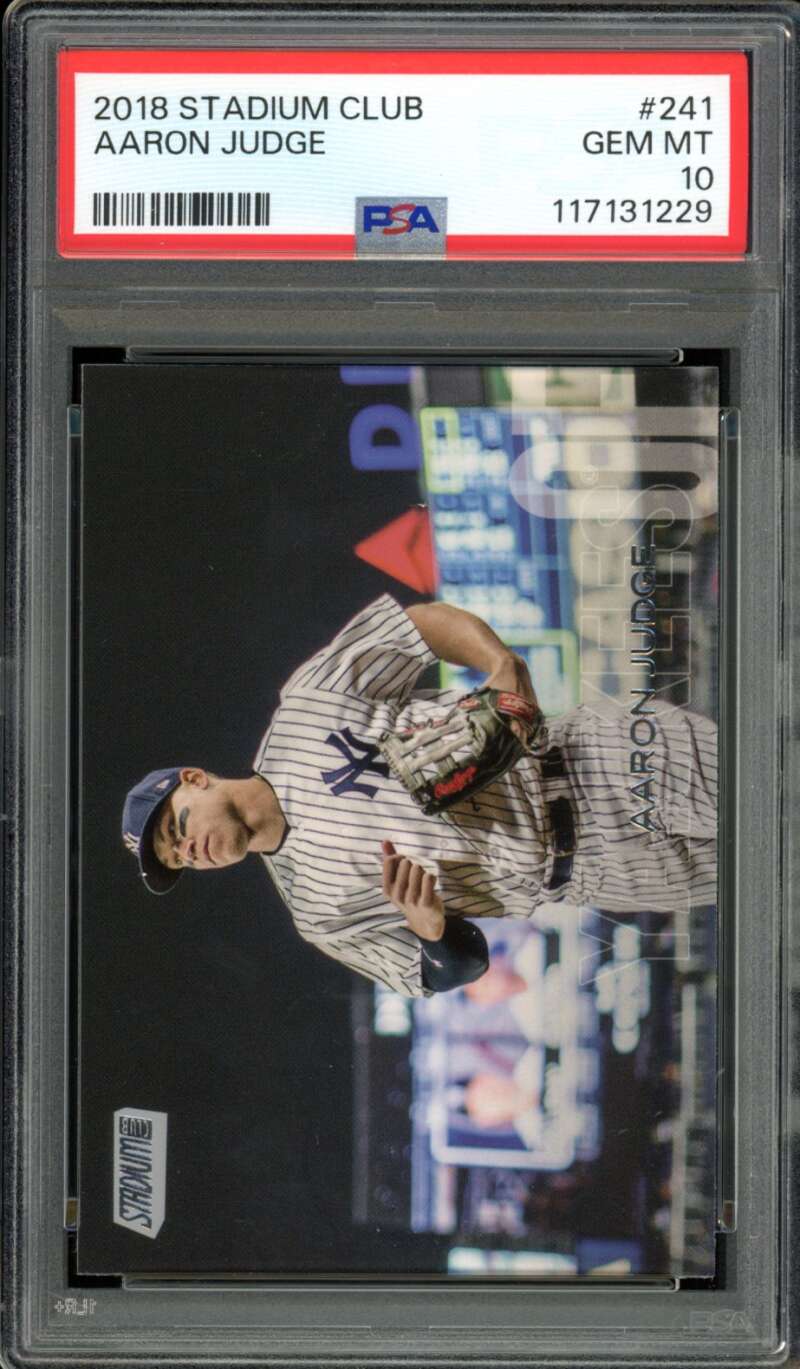 Aaron Judge Card 2018 Stadium Club #241 PSA 10 Image 1