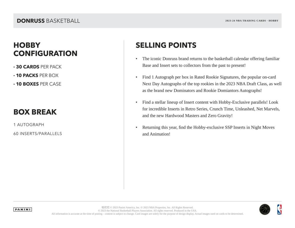 2023-24 Panini Donruss Basketball Hobby Box Image 6