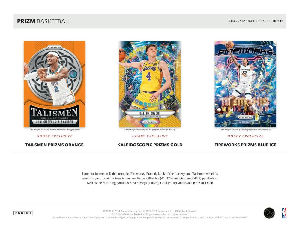 2024-25 Panini Prizm Basketball Hobby Box Image 5
