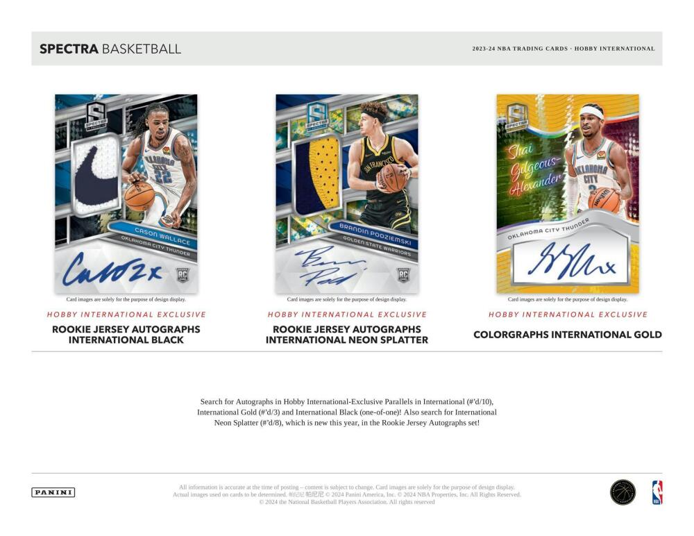 2023-24 Panini Spectra Basketball International Hobby Box Image 3
