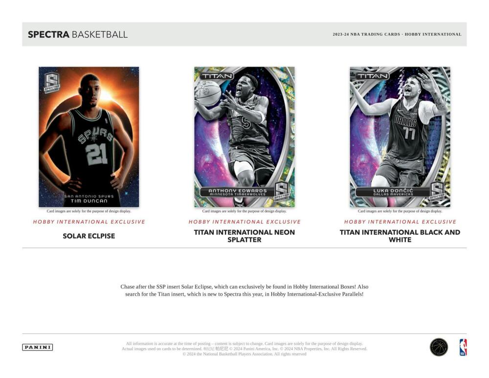 2023-24 Panini Spectra Basketball International Hobby Box Image 5