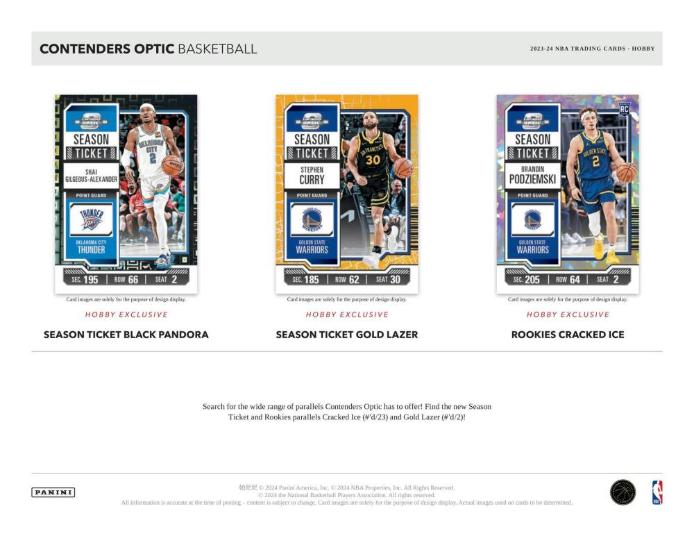 2023-24 Panini Contenders Optic Basketball Hobby Box Image 5
