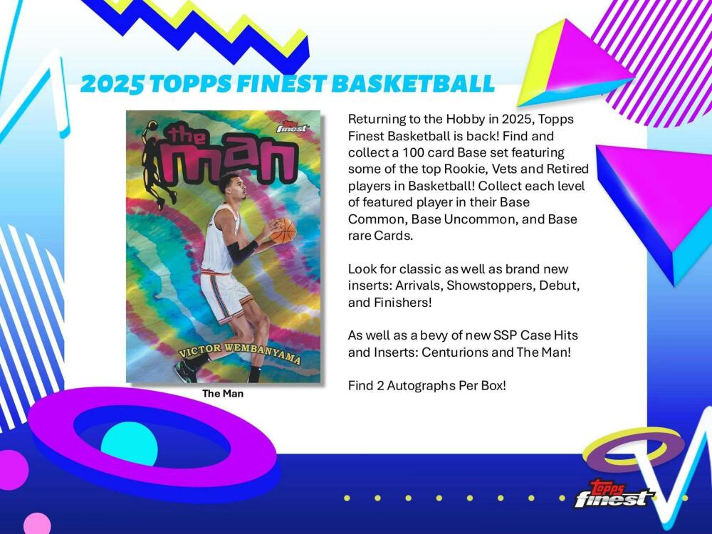 2024-25 Topps Finest Basketball Hobby Box Image 3