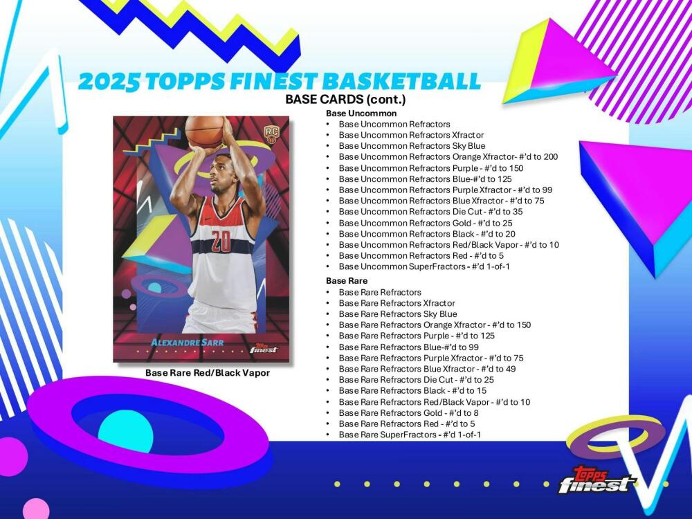 2024-25 Topps Finest Basketball Hobby Box Image 5