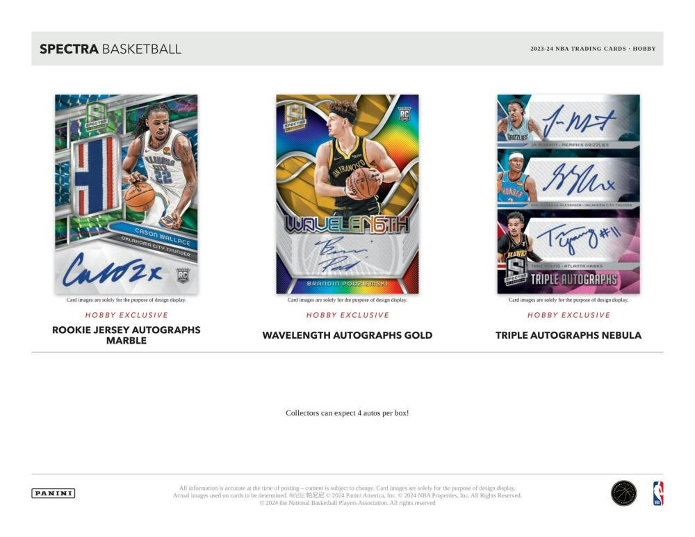 2023-24 Panini Spectra Basketball Hobby Box Image 3