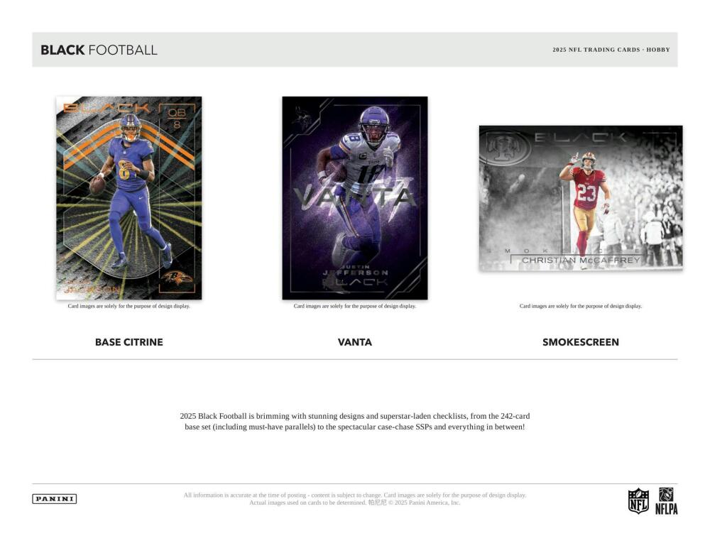 2025 Panini Black Football Hobby Box Image 4