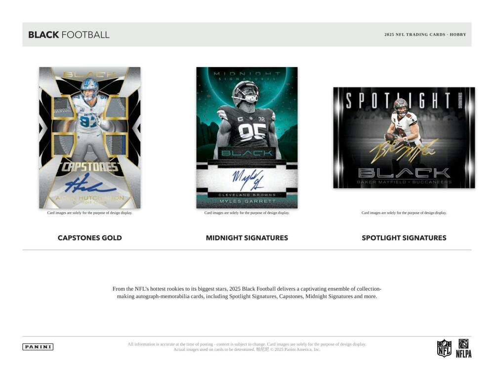2025 Panini Black Football Hobby Box Image 5