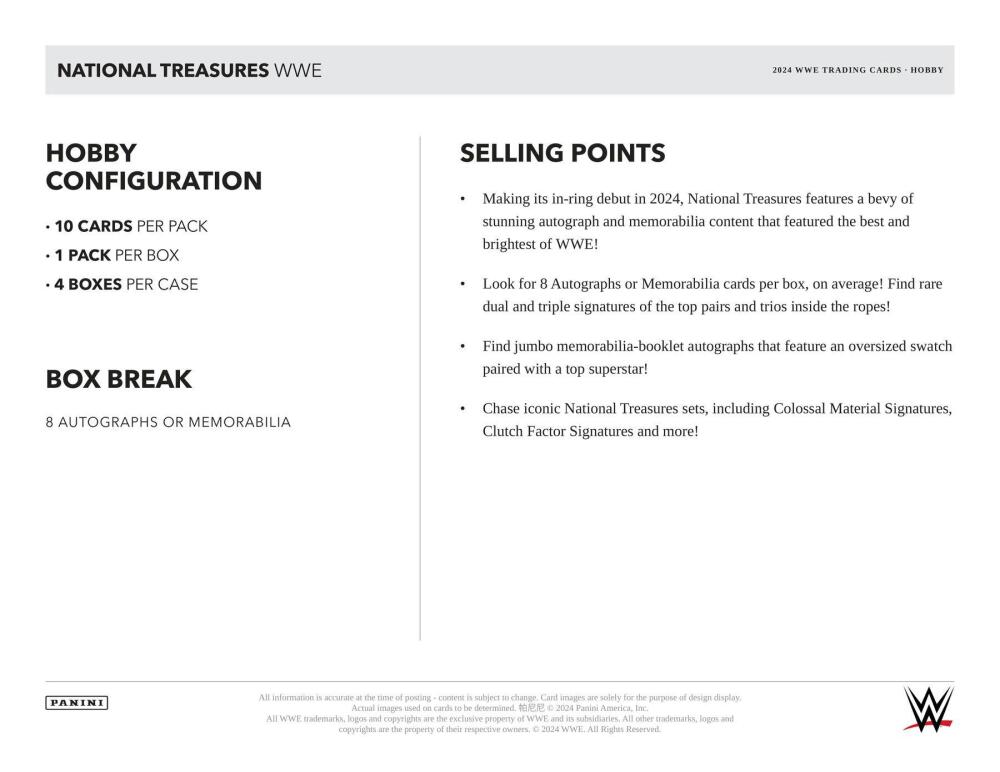 2024 Panini National Treasures WWE Wrestling Hobby  Image 5