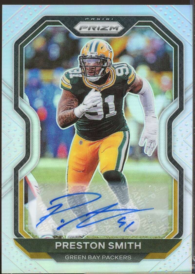 Preston Smith Card 2020 Panini Prizm Autographs Silver Prizms #211  Image 1