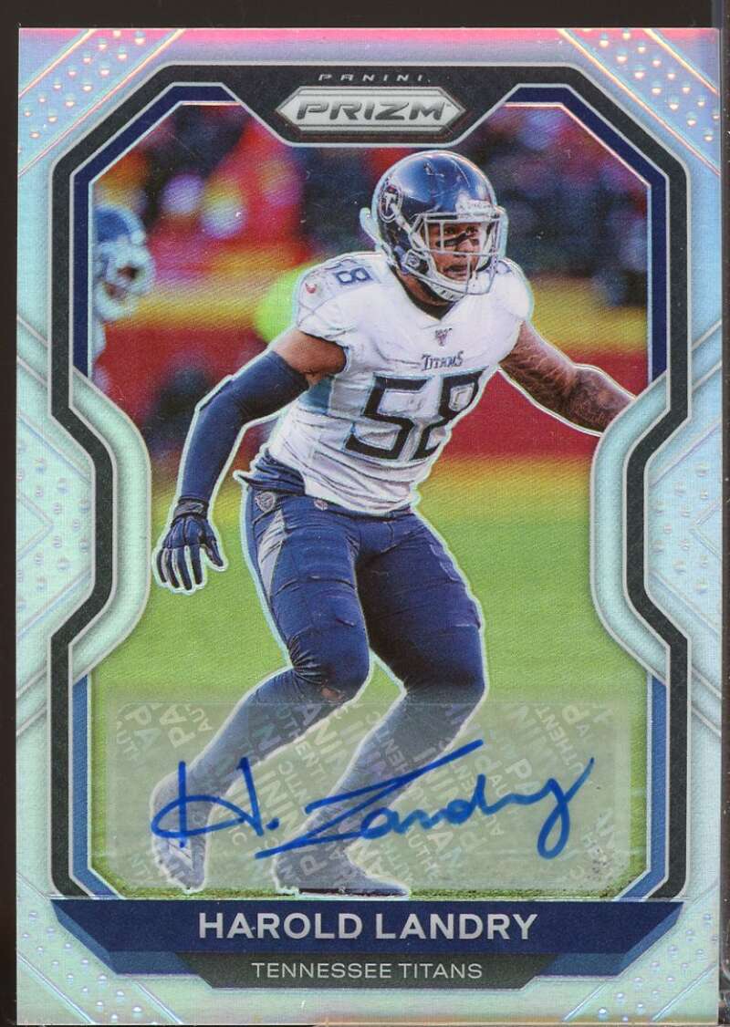 Harold Landry Card 2020 Panini Prizm Autographs Silver Prizms #108  Image 1