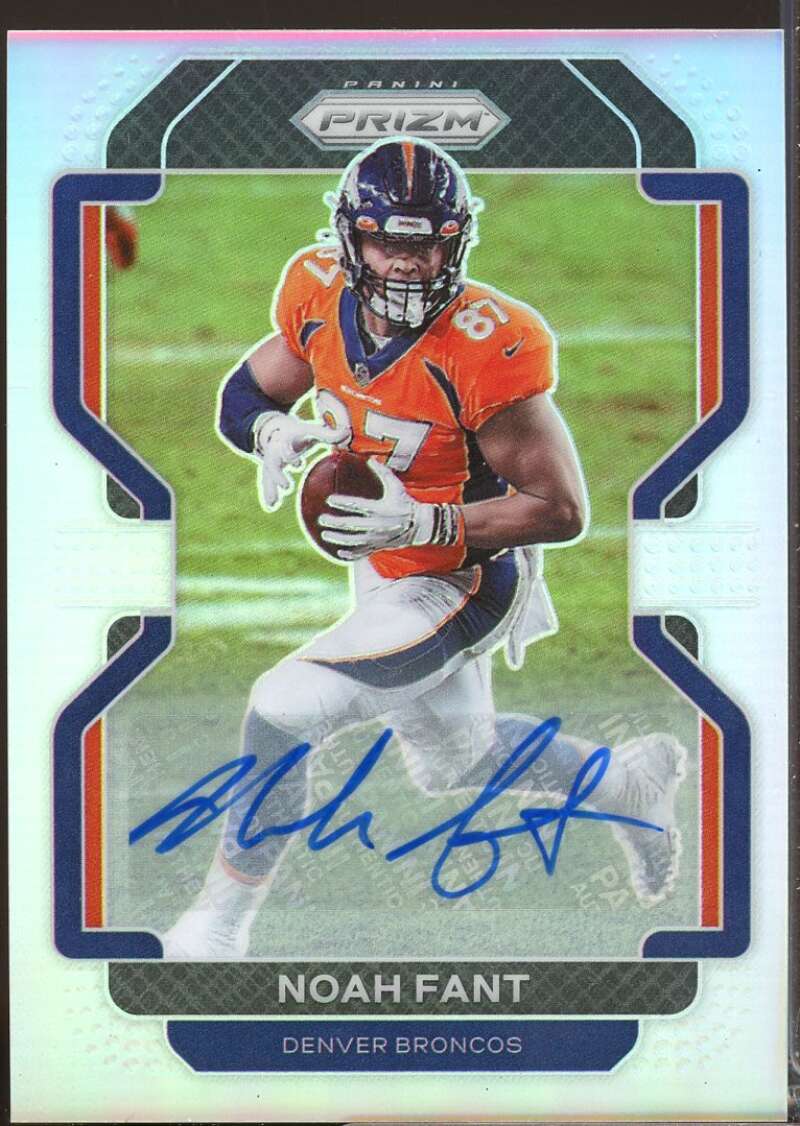 Noah Fant Card 2021 Panini Prizm Autographs Silver Prizms #200  Image 1