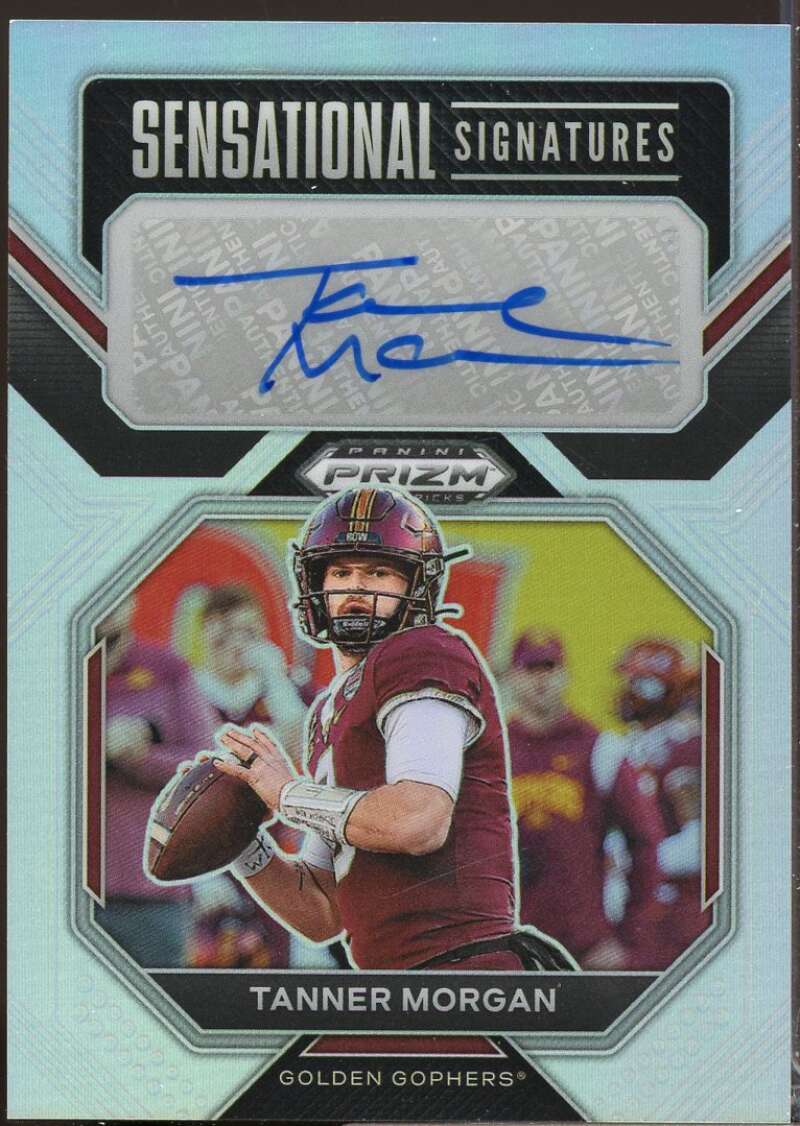 Tanner Morgan 2023 Panini Prizm Draft Pick Sensational Signatures Autograph #39  Image 1