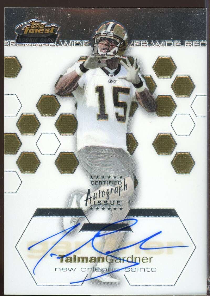 Talman Gardner RC Card 2003 Finest Rookie Autograph #143  Image 1