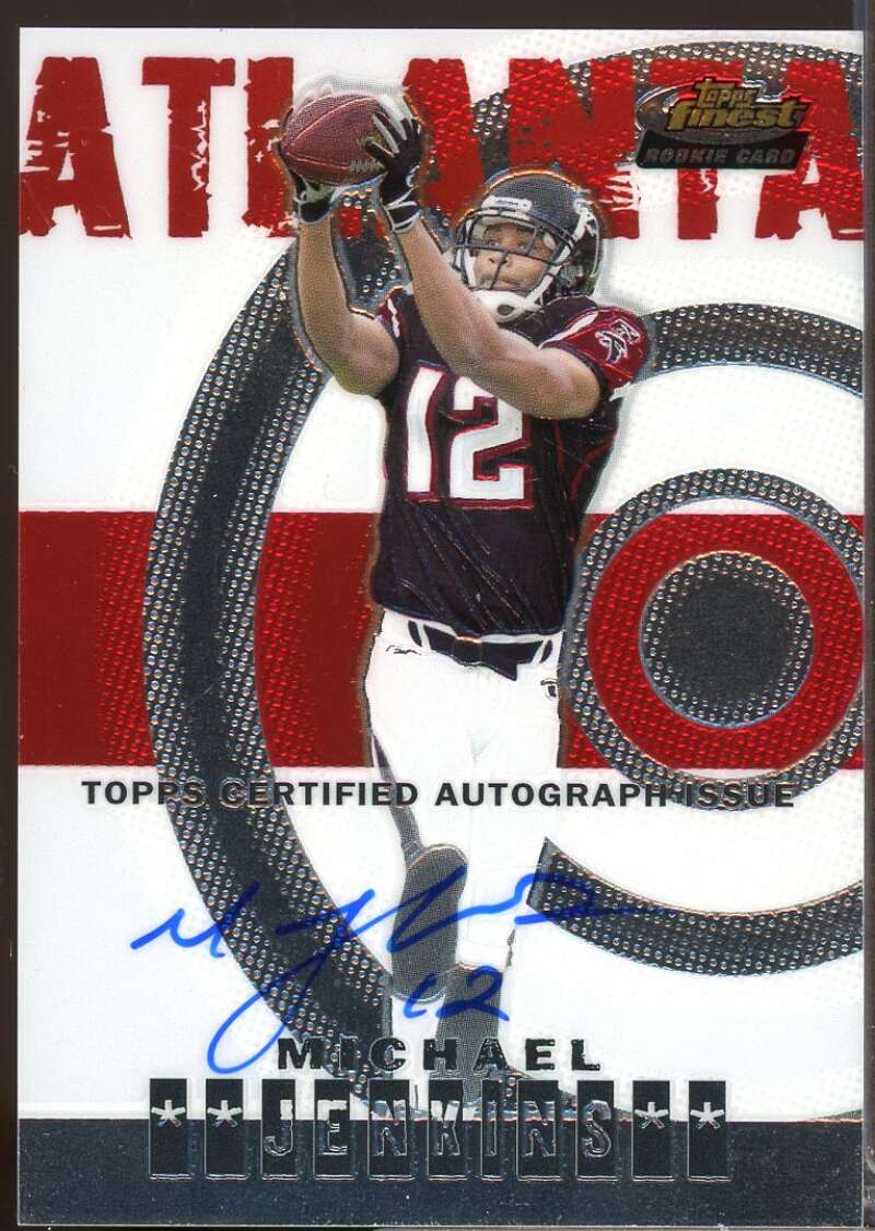 Michael Jenkins RC Card 2004 Finest Rookie Autograph #122  Image 1