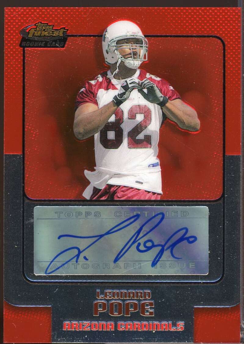 Leonard Pope RC Card 2006 Finest Rookie Autograph #177  Image 1