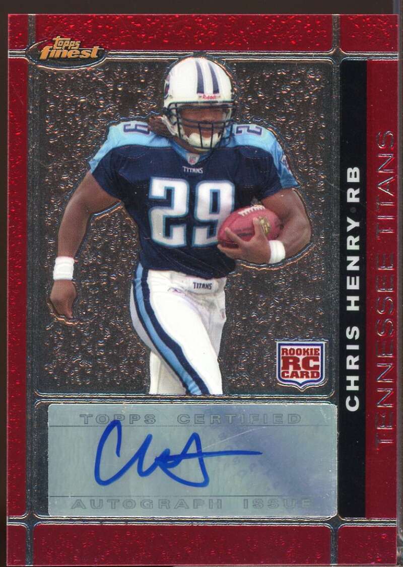 Chris Henry Card 2007 Finest Rookie Autographs #122  Image 1