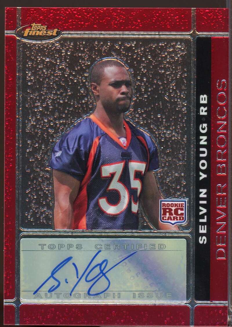 Selvin Young Card 2007 Finest Rookie Autographs #121  Image 1