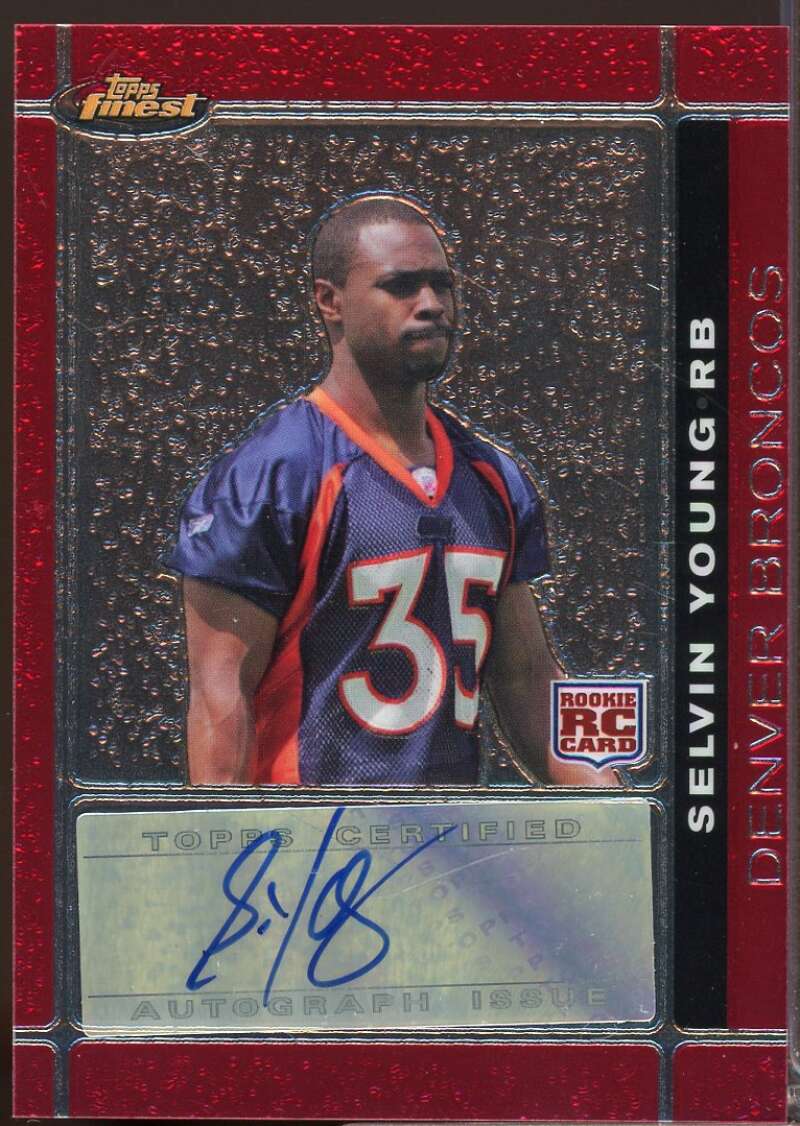 Selvin Young Card 2007 Finest Rookie Autographs #121  Image 1