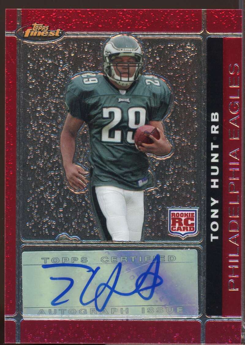 Tony Hunt Card 2007 Finest Rookie Autographs #123  Image 1