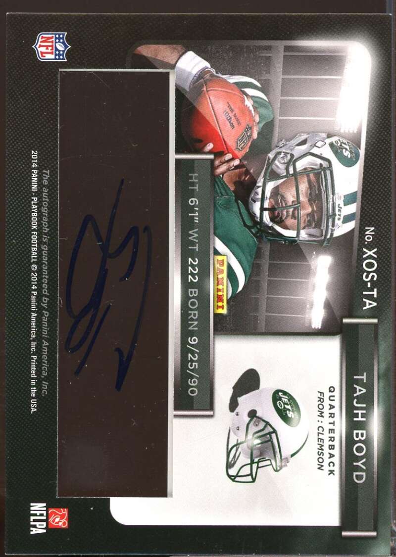 Tajh Boyd /75 2014 Panini Playbook Rookie X's and O's Signatures Autograph #35  Image 2