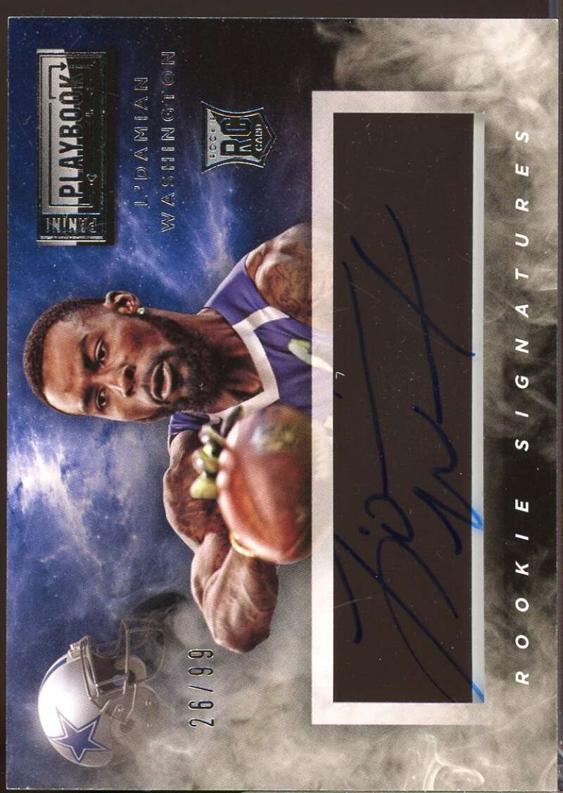 L'Damian Washington /99 RC Card 2014 Panini Playbook Rookie Autograph #133  Image 1