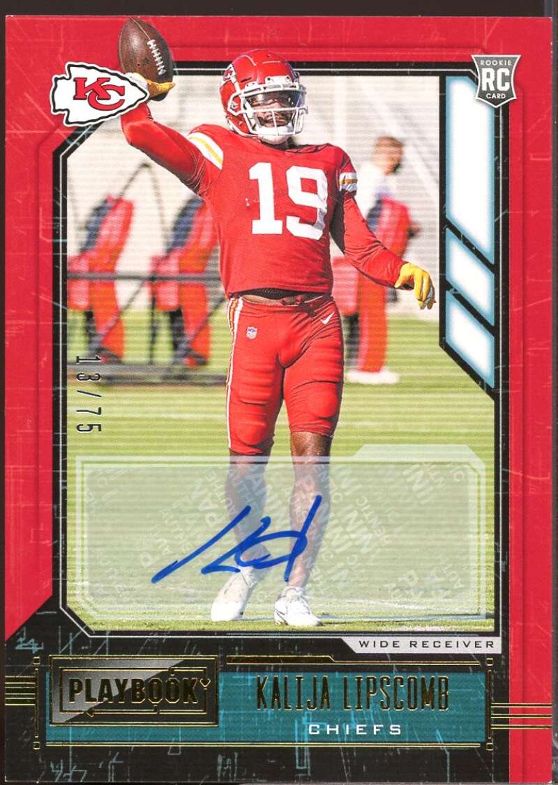 Kalija Lipscomb /75 2020 Panini Playbook Rookies Signatures Autograph Gold #169  Image 1