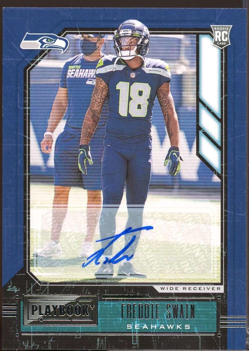 Freddie Swain Card 2020 Panini Playbook Rookies Signatures Autograph #196  Image 1