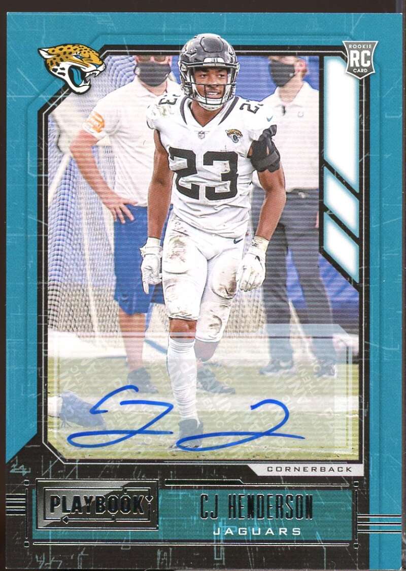 C.J. Henderson Card 2020 Panini Playbook Rookies Signatures Autograph #182  Image 1