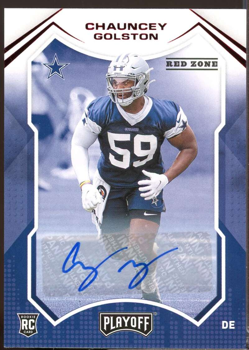 Chauncey Golston Card 2021 Playoff Rookies Autographs Red Zone #277  Image 1