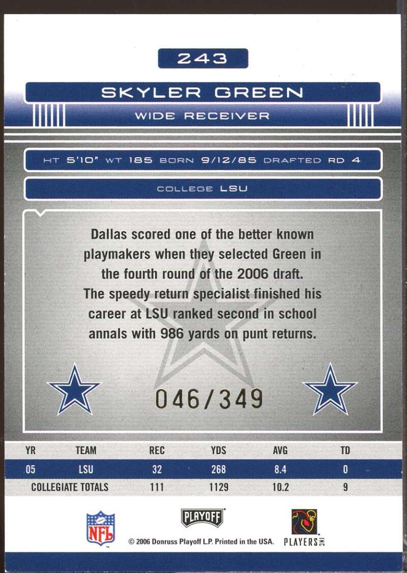 Todd Watkins RC Card 2006 Absolute Memorabilia Rookie Autograph #250  Image 2